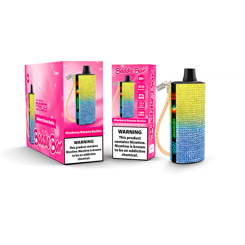 Vaperu Vape Baddie Bar 15000 Puffs Blueberry Banana Besties