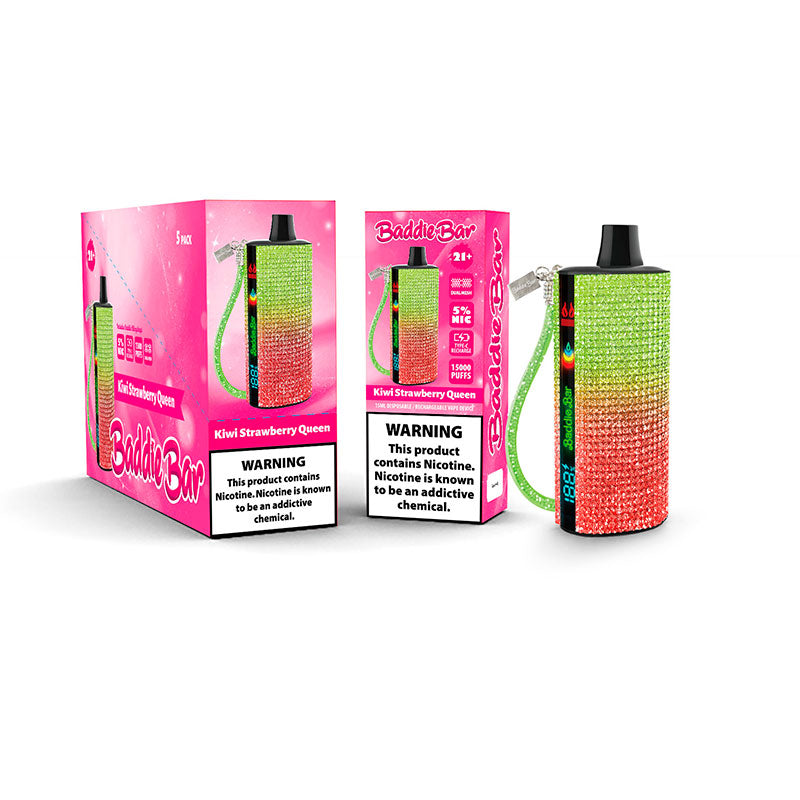 Vaperu Vape Baddie Bar 15000 Puffs Kiwi Strawberry Queen