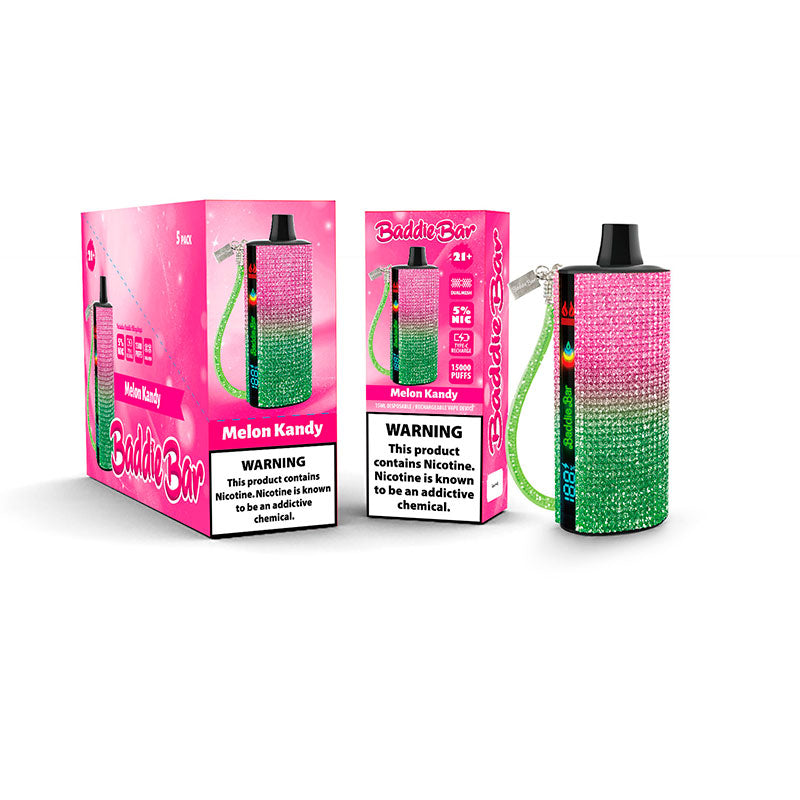 Vaperu Vape Baddie Bar 15000 Puffs Melon Kandy