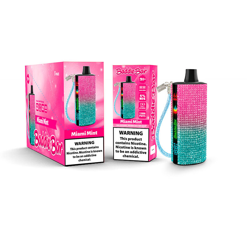 Vaperu Vape Baddie Bar 15000 Puffs Miami Mint