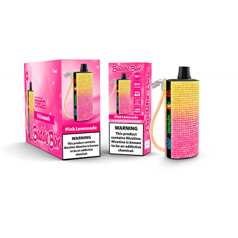 Vaperu Vape Baddie Bar 15000 Puffs Pink Lemonade