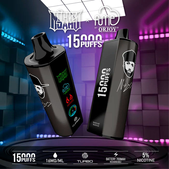 Vaperu Fume Nicky Jam Vape 15000 Puffs Black Hat