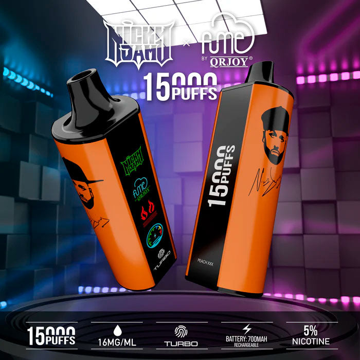 Vaperu Fume Nicky Jam Vape 15000 Puffs Peach XXX